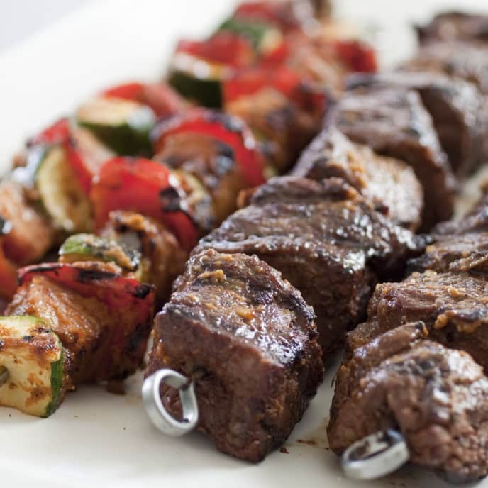 Grilled Beef Kebabs with Lemon and Rosemary Marinade Cook's Illustrated